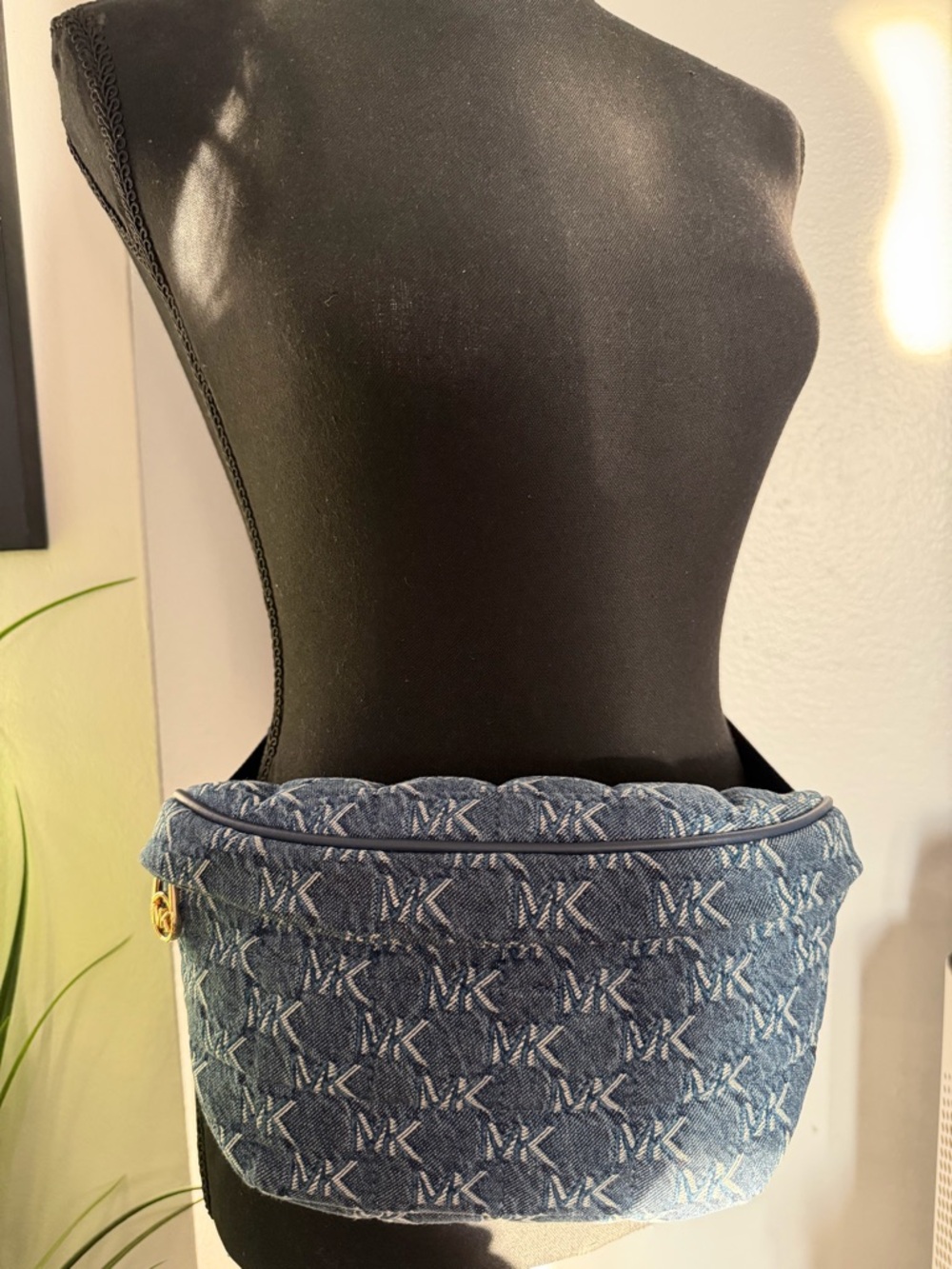 Michael Kors Denim Jacquard Belt Bag - Picture 12 of 13